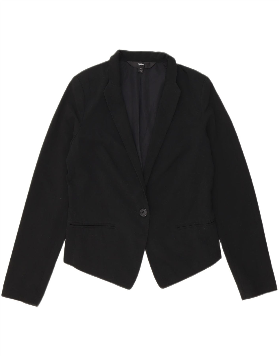 MOSSIMO Womens 1 Button Blazer Jacket UK 14 Medium Black Vintage Mossimo and Second-Hand Mossimo from Messina Hembry 