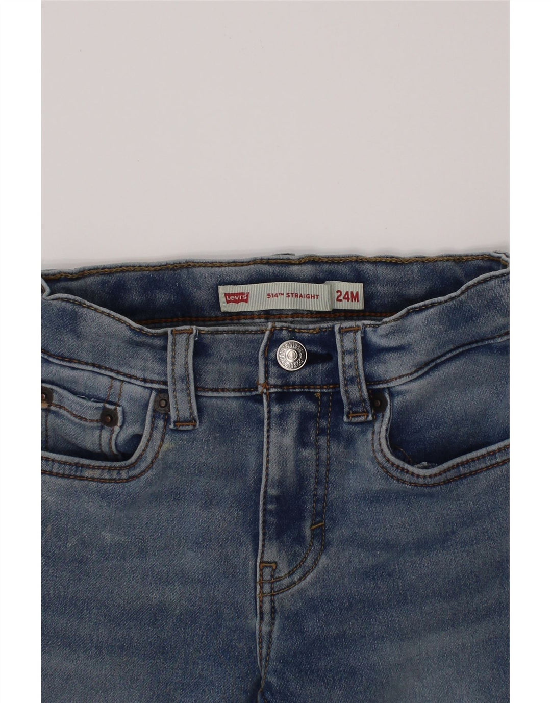 LEVI'S Baby Boys 514 ravne traperice 18-24 mjeseca W20 L13 plavi pamuk