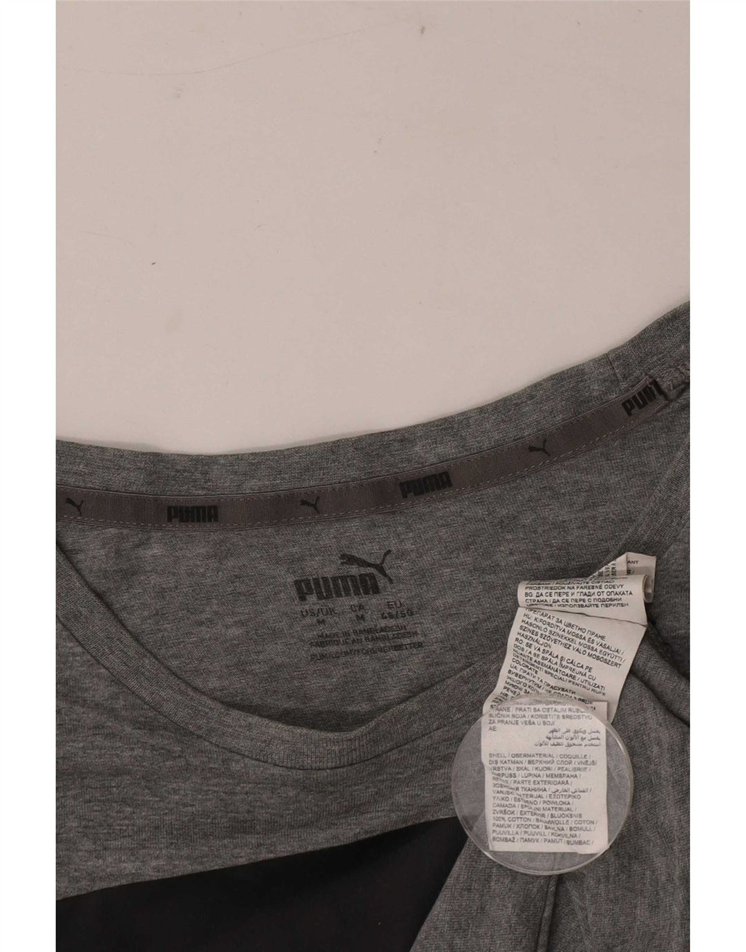 Puma muška majica kratkih rukava s grafičkim motivima, srednje sivi flekasti pamuk