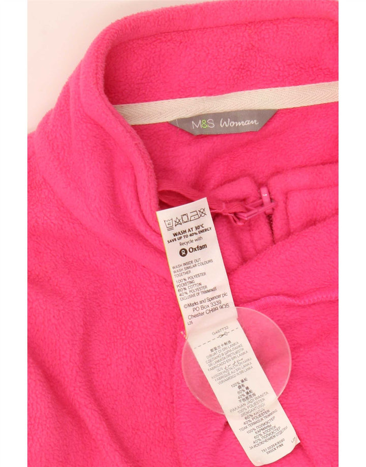 Marks & Spencer ženska jakna od flisa UK 20 2XL ružičasti poliester