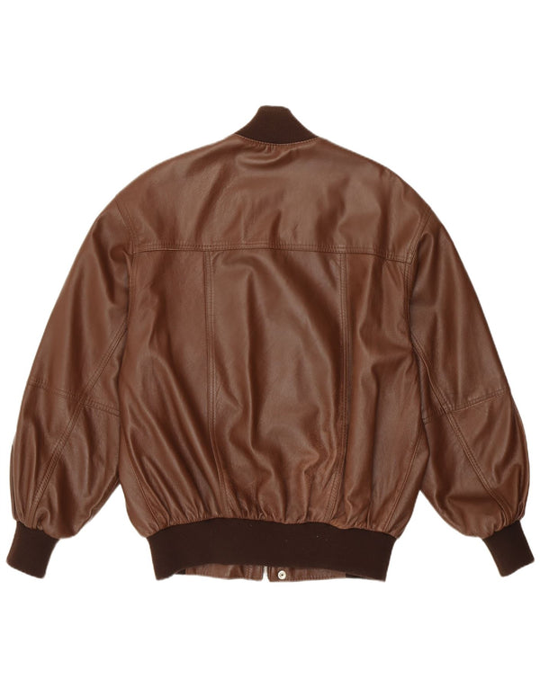 VINTAGE muška kožna jakna UK 36 Mala smeđa koža