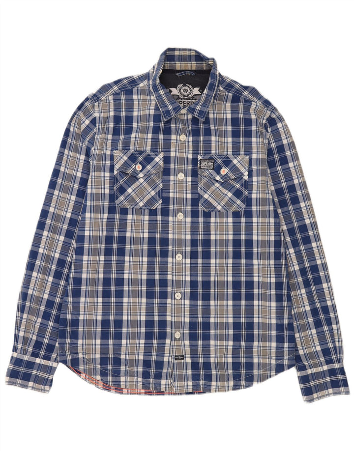 Superdry muška košulja 2XL plavi karirani pamuk