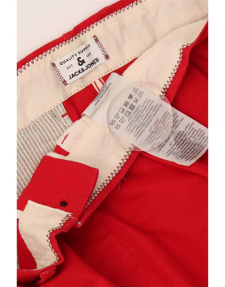 Jack & Jones muške chino kratke hlače srednje veličine W32, crveni pamuk