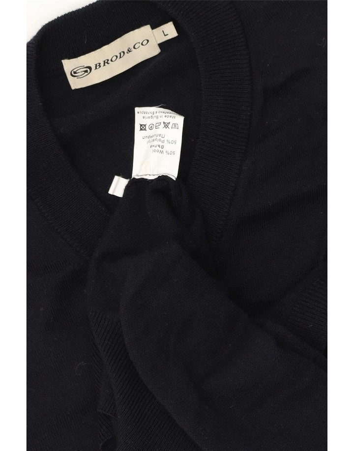 Vintage muški prsluk/tank top, velika veličina, tamnoplava, poliakrilik