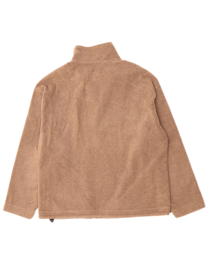 Think Pink ženski flis džemper s patentnim izrezom UK 14 srednje smeđi poliester