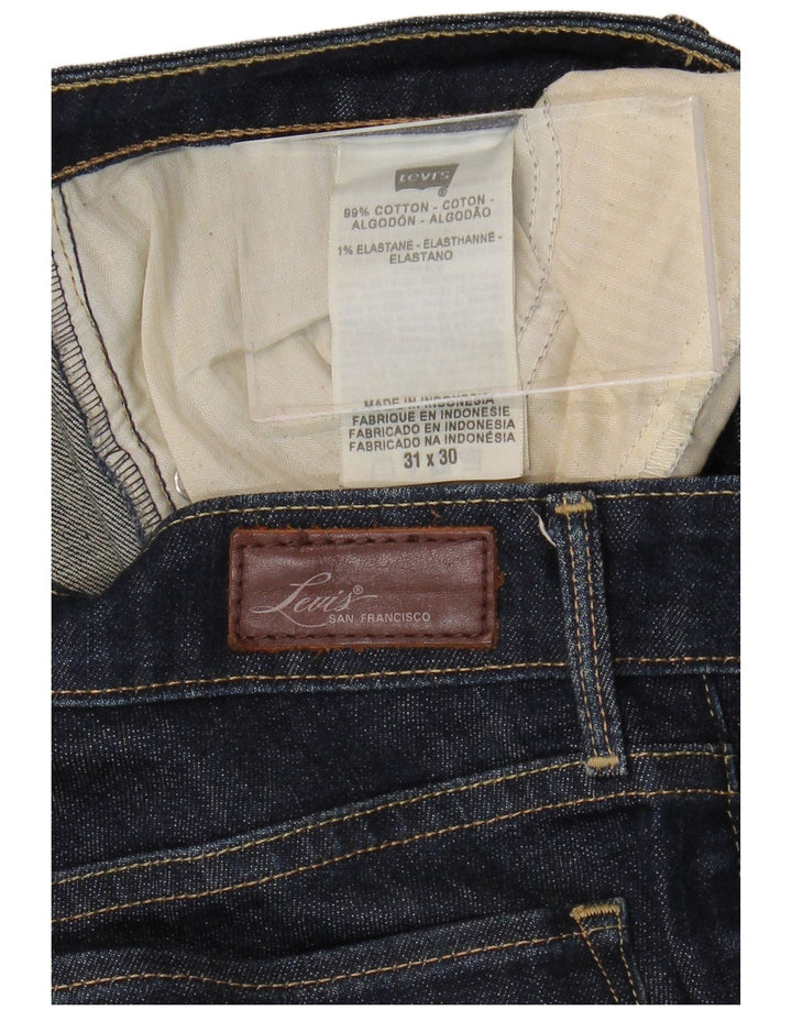 LEVI'S ženske ravne traperice W31 L30 tamnoplavi pamuk