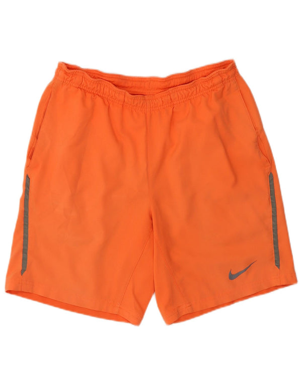 Nike muške Dri Fit sportske kratke hlače male narančaste poliesterske boje