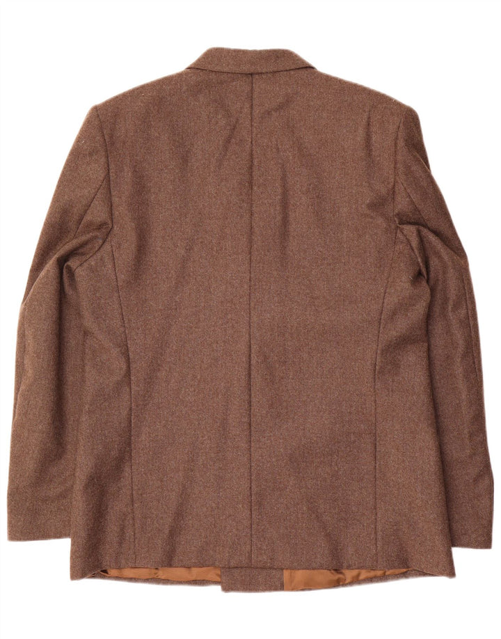 Vintage muški sako s dvostrukim kopčanjem IT 52 XL smeđa vuna