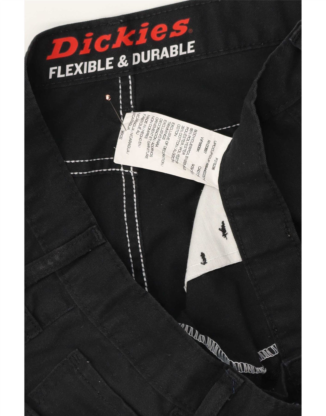 Dickies muške ravne ležerne hlače W36 L32 crni poliester