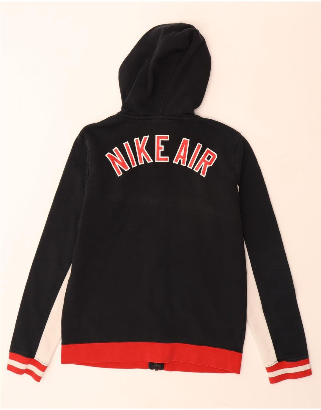 NIKE Boys Graphic Zip Hoodie pulover 13-14 Years XL Black Colourblock