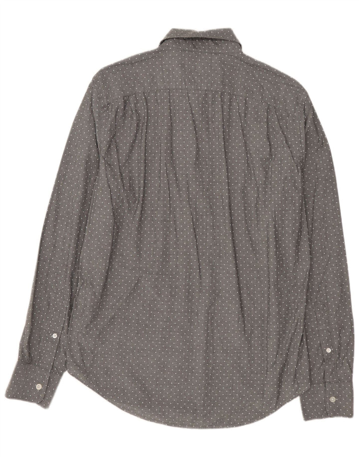 BONOBOS muška uska košulja, srednje sivi pamuk na točkice
