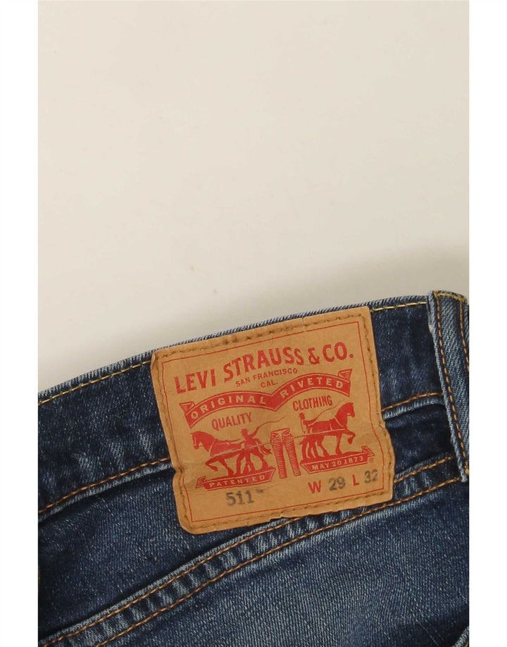 Levi's Mens 511 Slim Jeans W29 L29 Blue Cotton