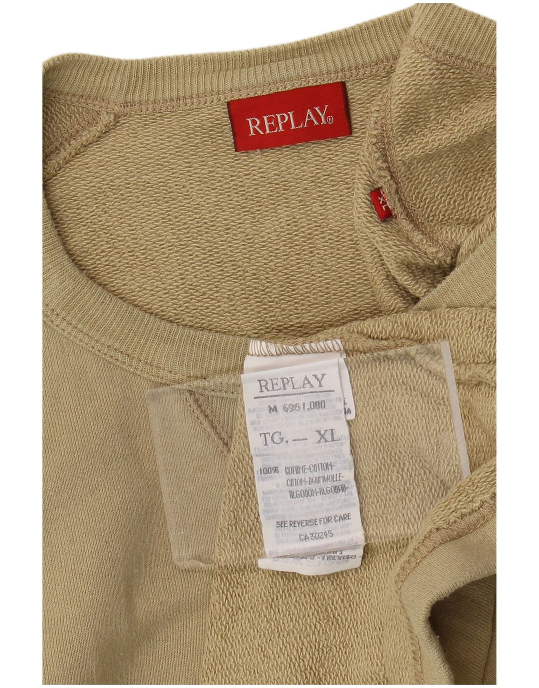 REPLAY muška majica s kratkim rukavima XL, kaki pamuk