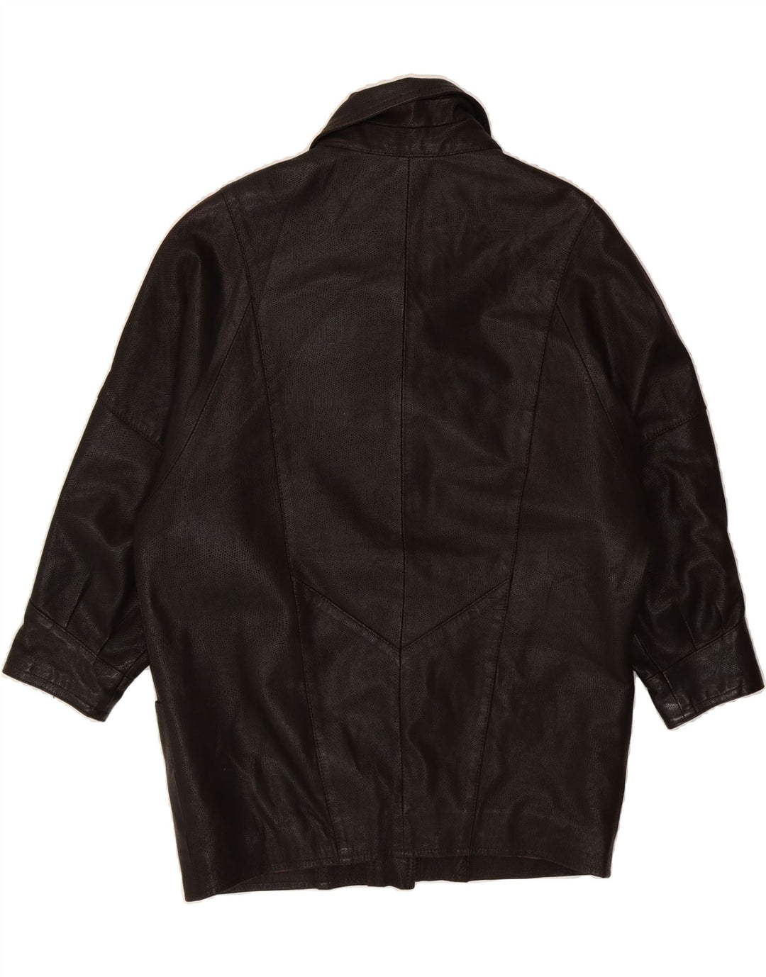 VINTAGE Womens Leather Coat EU 38 Medium Brown Leather Vintage Vintage and Second-Hand Vintage from Messina Hembry 