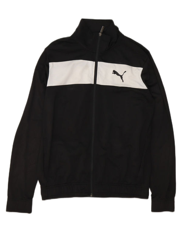 PUMA muška gornja jakna trenirke srednje crne boje od poliestera