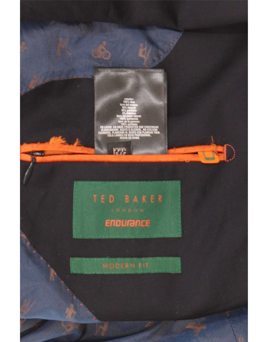 Ted Baker, muški moderni sako sa 2 gumba, veličina 42 XL, tamnoplava vunena