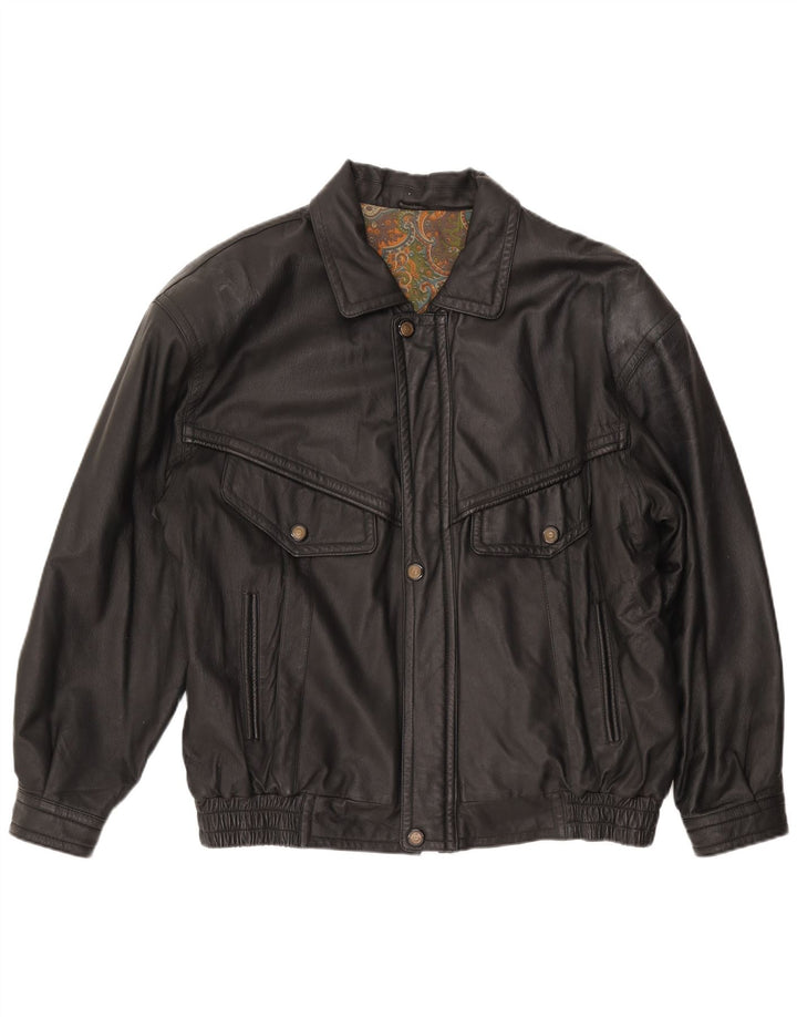 CANDA muška kožna jakna UK 44 2XL crna koža