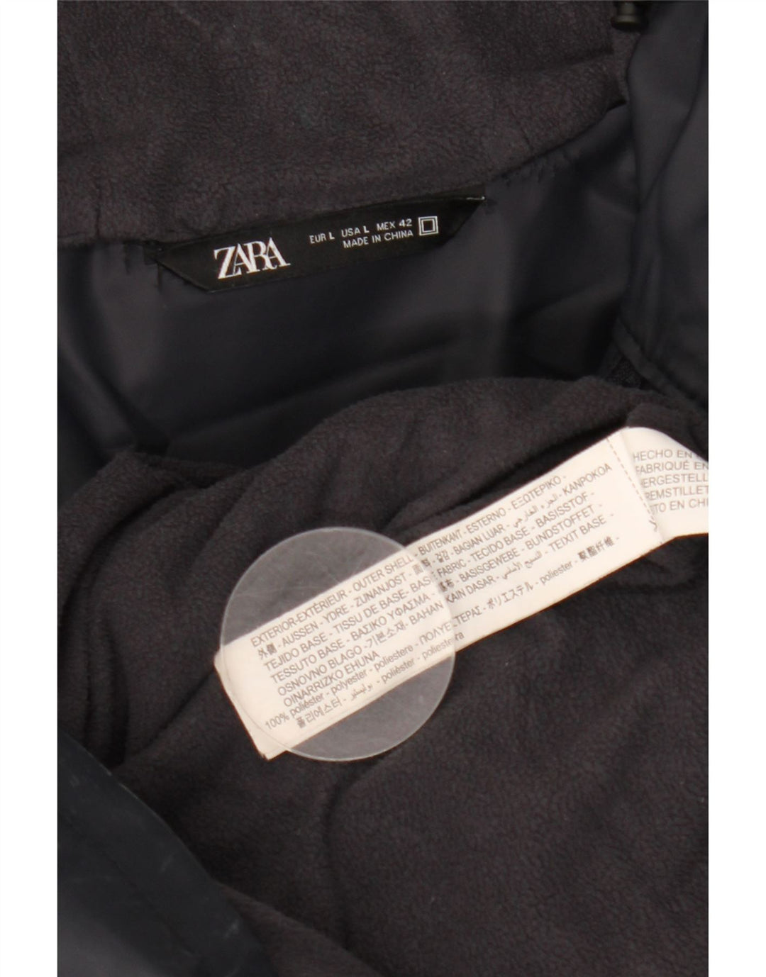 ZARA muška vjetrovka s kapuljačom UK 40 veliki tamnoplavi poliester
