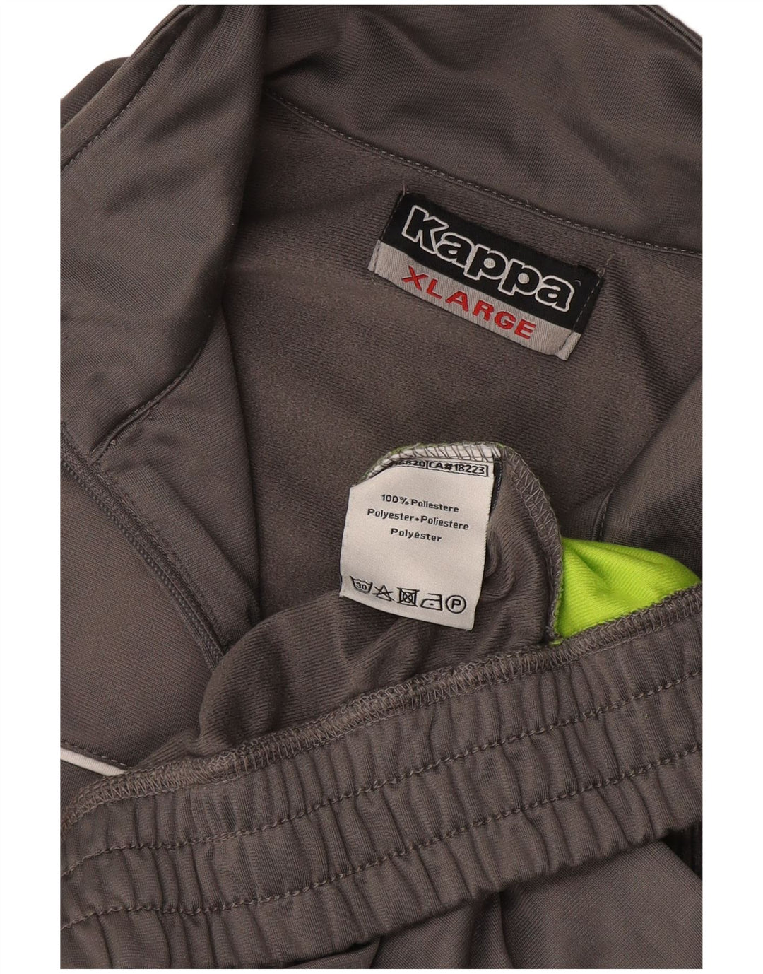 Kappa muška gornja jakna trenirke XL sivi poliester u boji