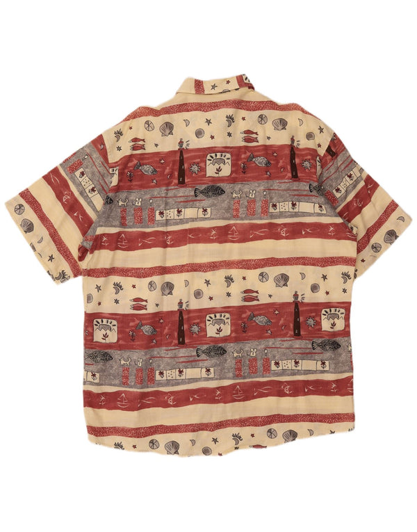 CASA MODA Muška grafička košulja kratkih rukava, veličina 44 XL, bež na pruge