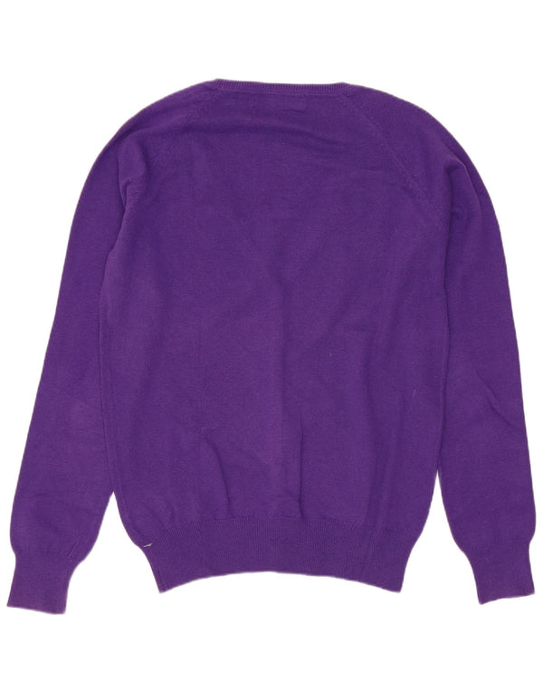 Zara ženski kardigan pulover UK 14 Veliki ljubičasti pamuk