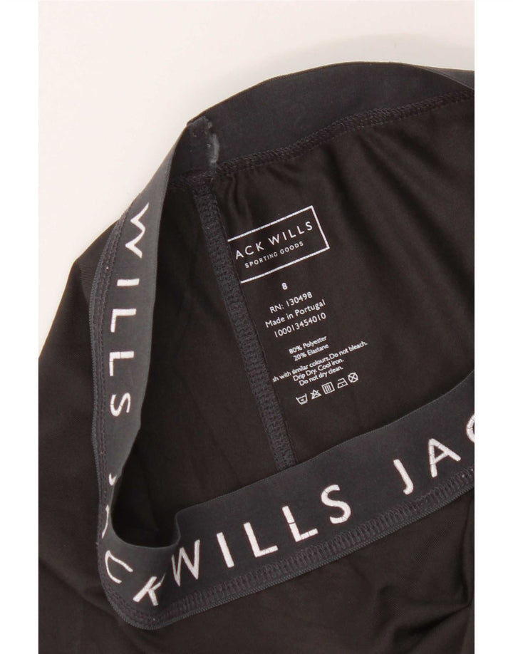 Jack Wills Ženske grafičke tajice UK 8 Mali crni poliester