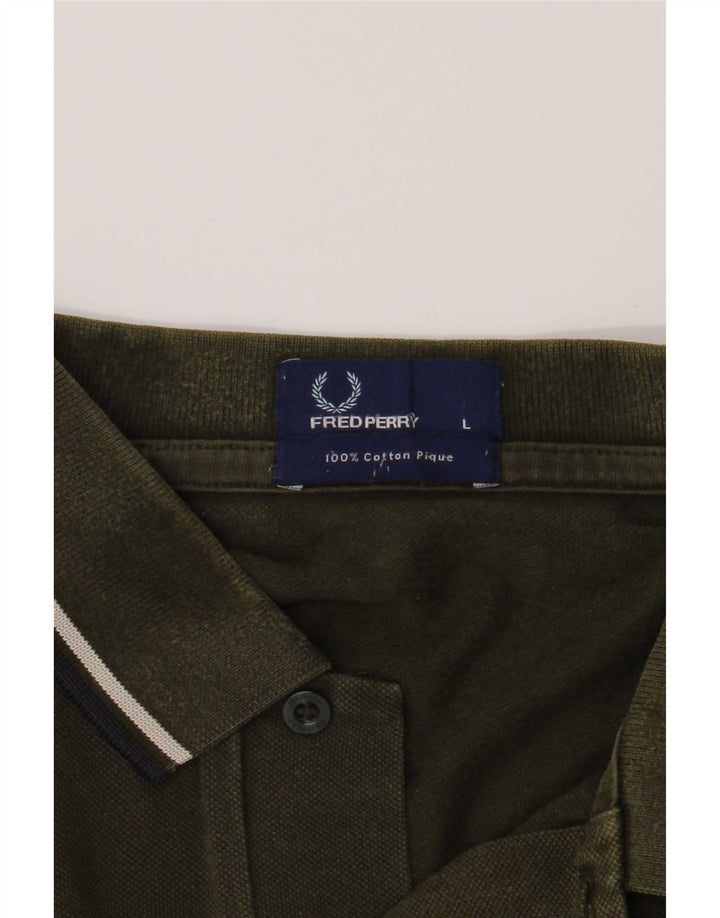 Fred Perry muška polo majica velikih kaki prugastih pamuka