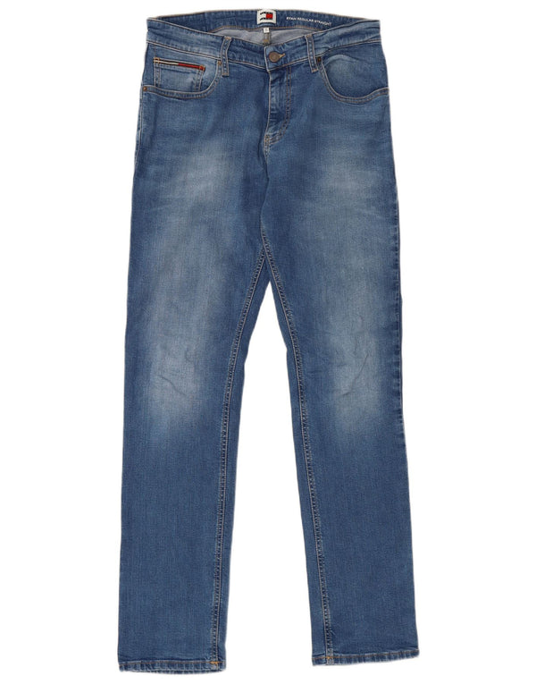 Tommy Hilfiger Mens Ryan Regular Straight Jeans W32 L32 Plavi pamuk