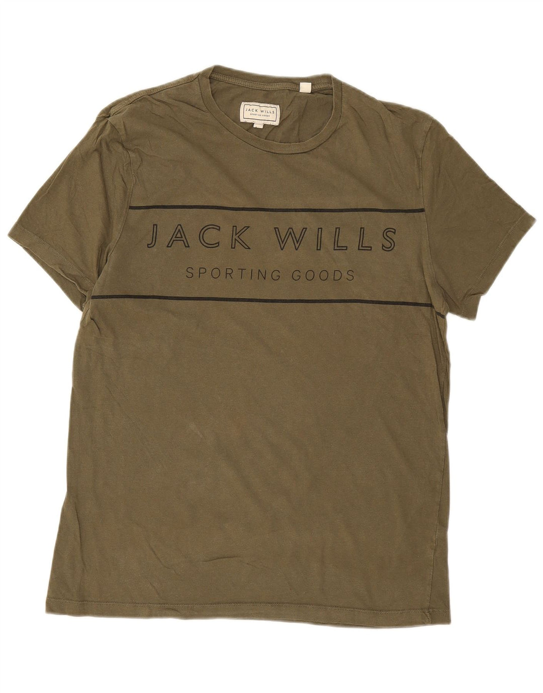 Jack Wills Muška majica kratkih rukava s grafičkim motivima, srednji kaki pamuk