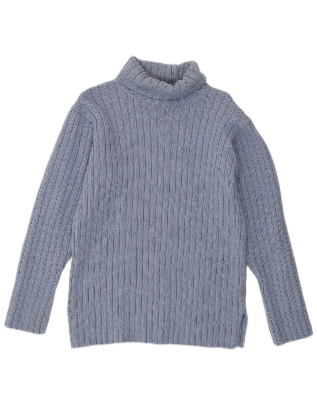 JIGSAW Ženski pulover s rol izrezom UK 14 Srednje plava vuna