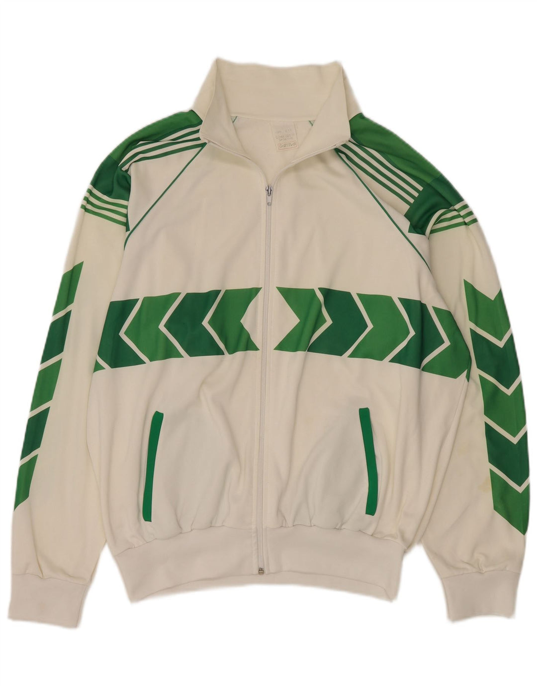 Vintage muška gornja jakna od trenirke 2XL bijeli najlon u boji