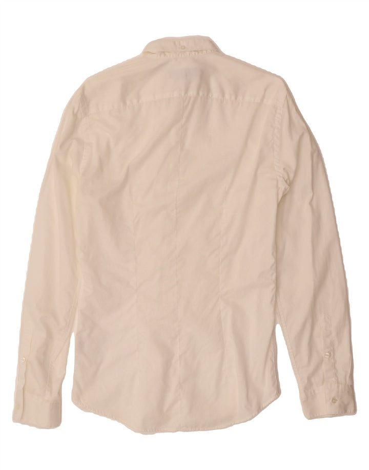 TRUSSARDI Mens Shirt Size 39 Medium White Vintage Trussardi and Second-Hand Trussardi from Messina Hembry 