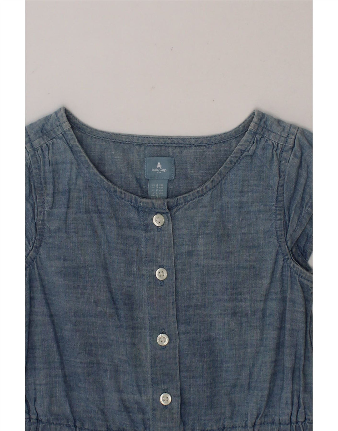 GAP Girls Denim Playsuit 2-3 Years  Blue Floral Vintage Gap and Second-Hand Gap from Messina Hembry 