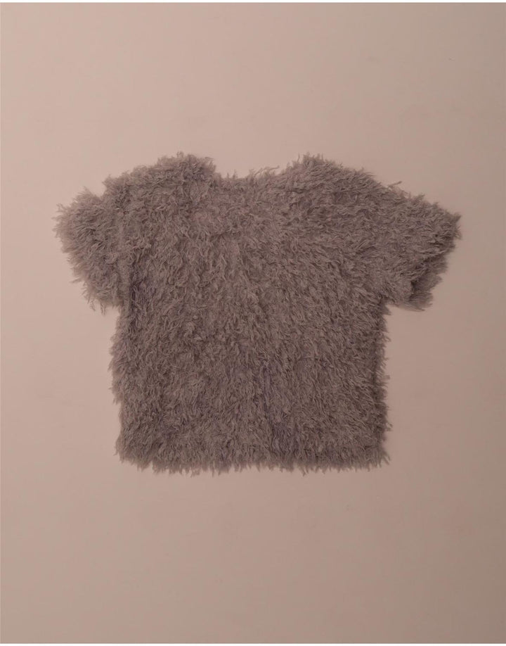 ZARA Girls Blouse Top 8-9 Years Grey Polyester