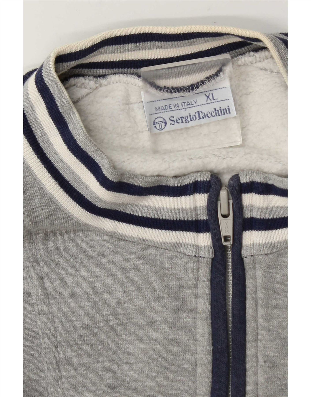Sergio Tacchini muška majica s izrezom s patentnim zatvaračem XL u sivoj boji