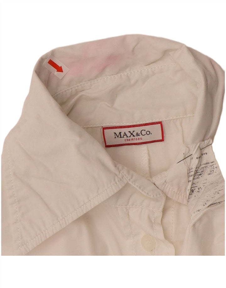 Max & Co. Ženska košulja UK 12 Srednje bijeli pamuk