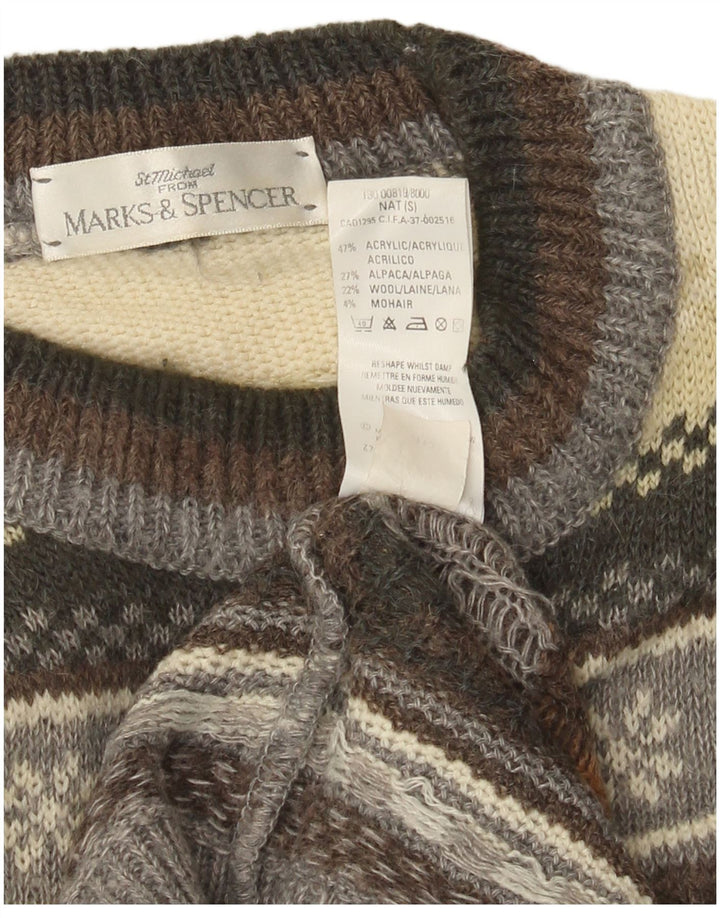 Marks & Spencer, muški džemper s okruglim izrezom, mali, smeđi