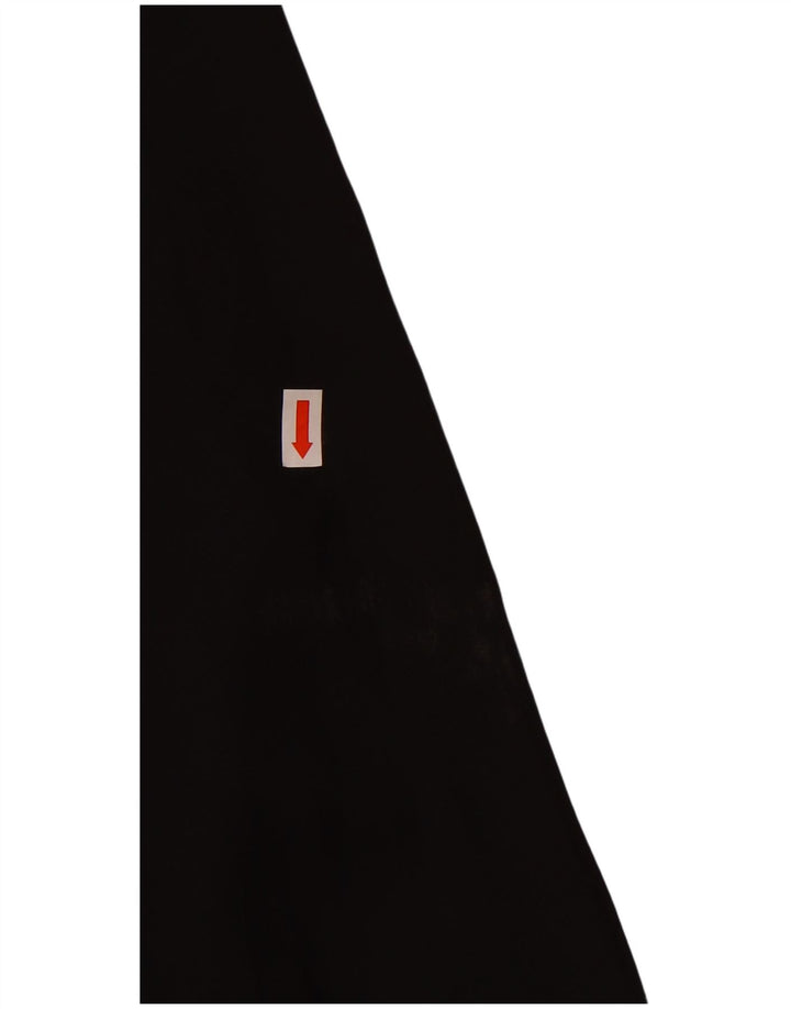 Vintage ženska maksi haljina s prednjim volanima IT 42 srednje crna