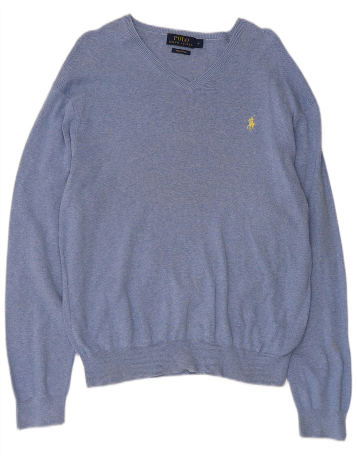 Polo Ralph Lauren muški džemper s V izrezom srednje plavi