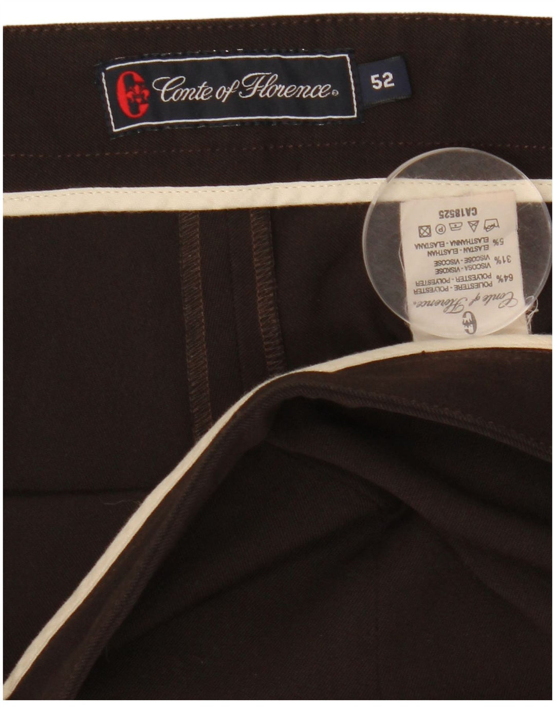 CONTE OF FLORENCE Ženske ravne ležerne hlače IT 52 2XL W36 L28 Smeđe