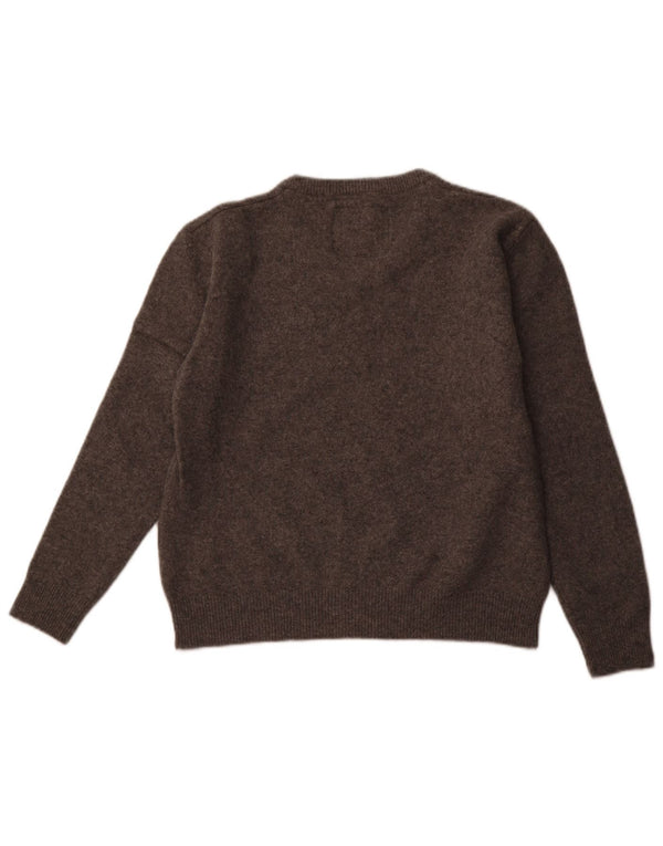 JACK WILLS Ženski džemper s V-izrezom UK 18 XL siva merino vuna