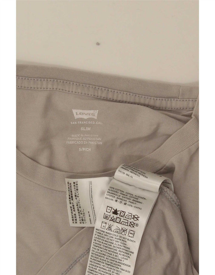 Levi's muška uska majica kratkih rukava mala, siva pamučna