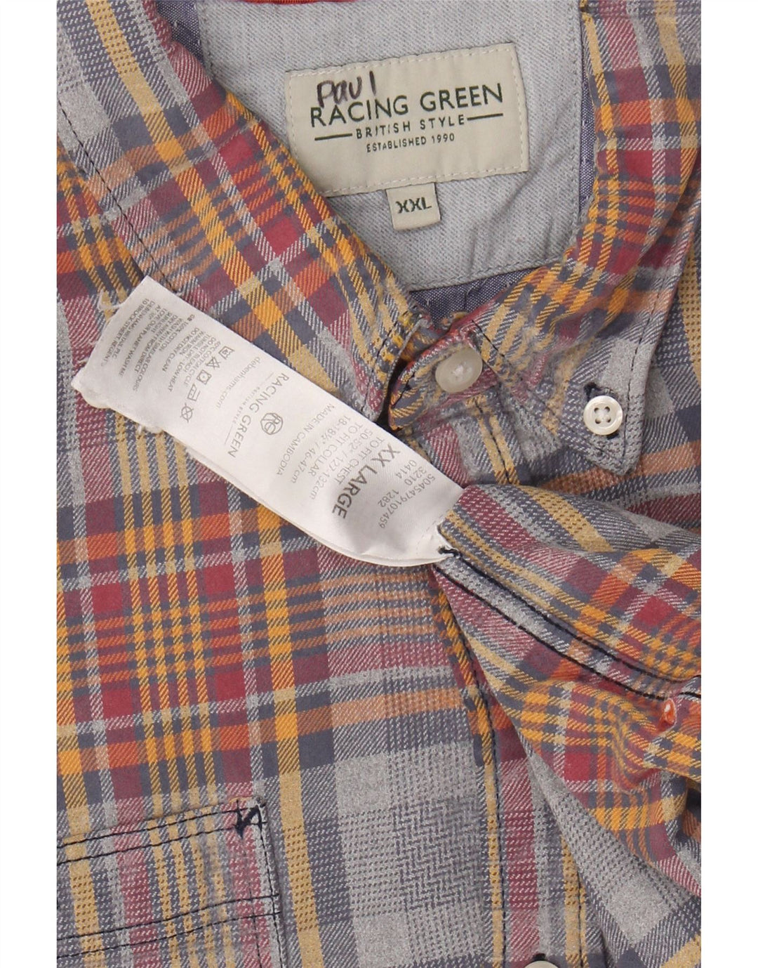 VINTAGE muška flanelska košulja 2XL šareni karirani pamuk