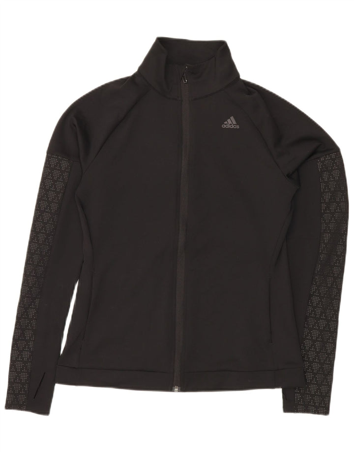 ADIDAS ženska trenirka Climalite gornja jakna UK 12 srednje crna geometrijska
