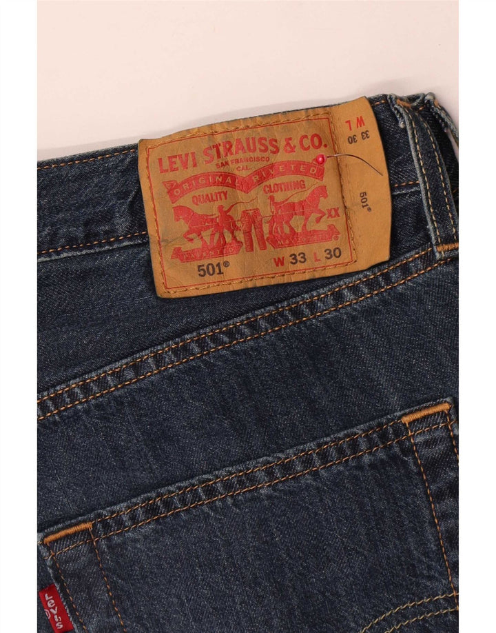 Levi's muške 501 ravne traperice W33 L30 plavi pamuk