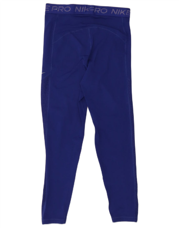 NIKE ženske grafičke tajice UK 12 srednje plavi poliester