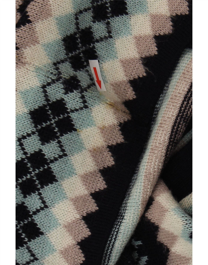 Cancun ženski kardigan džemper UK 16 velika crna poštena vuna