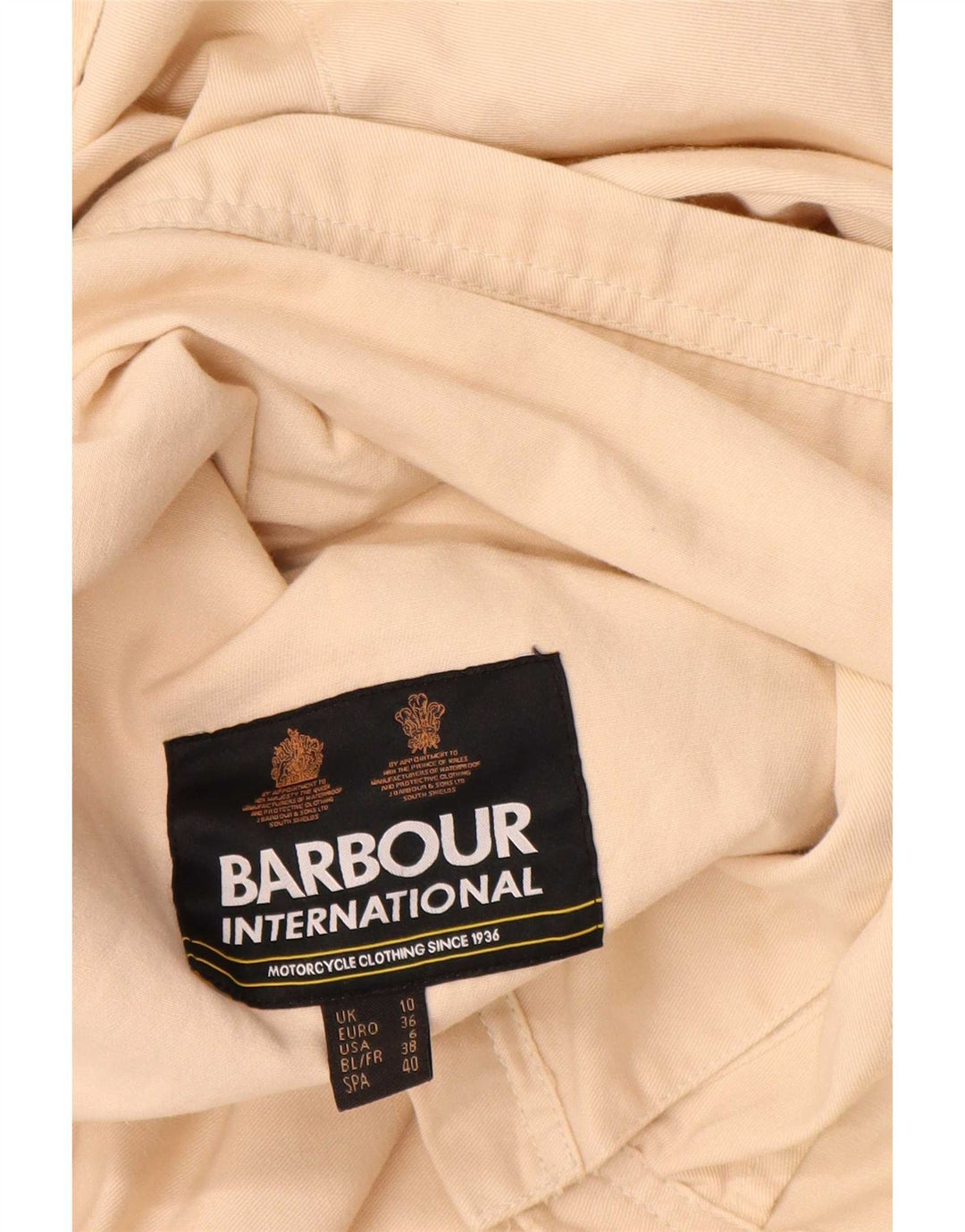 Barbour ženska prevelika bomber jakna UK 10 Small Beige Cotton