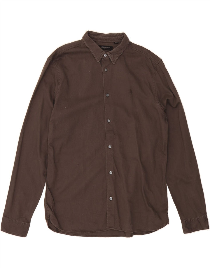 ALL SAINTS Mens Shirt XL Grey Vintage All Saints and Second-Hand All Saints from Messina Hembry 