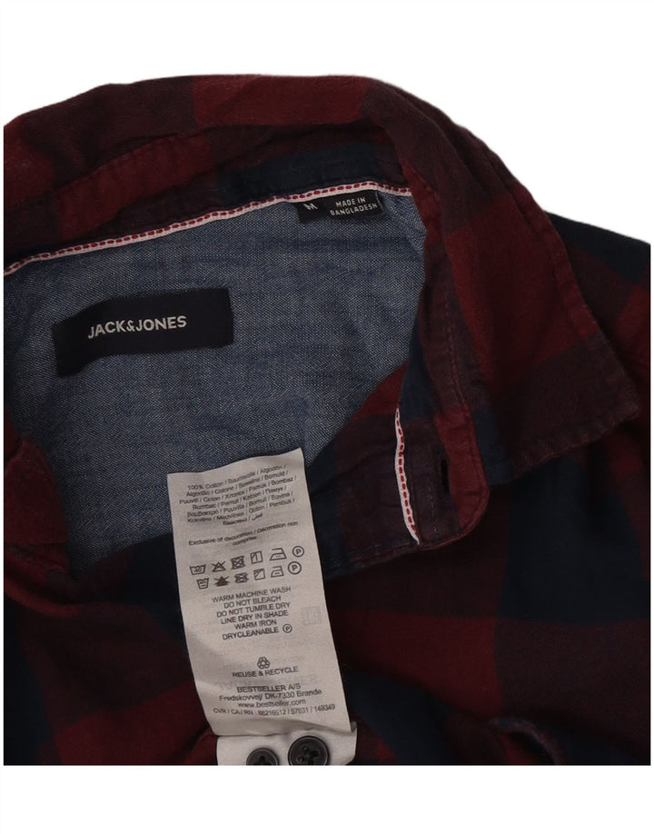 Jack & Jones muška flanelska košulja Srednje tamnocrveni pamuk od ginghama